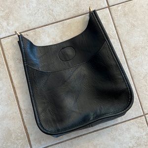 Black vegan leather bag
